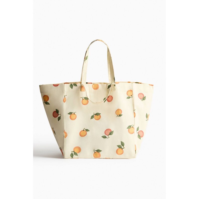 H&M - Vzorovaná plážová taška - žlutá 113607879