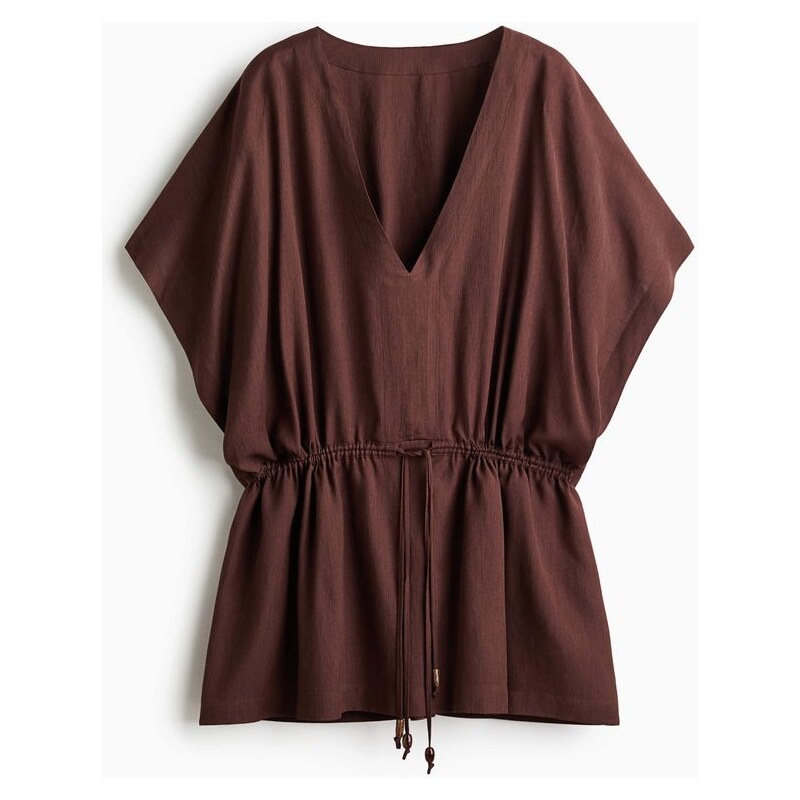 H&M - Plážové kaftanové šaty - hnědá 113609049