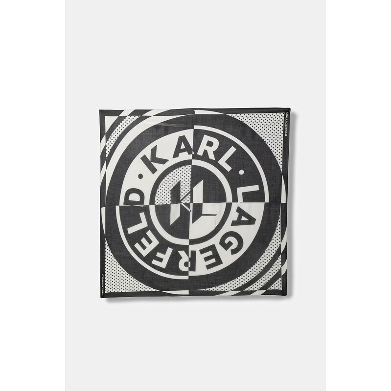 Karl Lagerfeld šátek dámský s příměsí hedvábí K/CIRCLE
