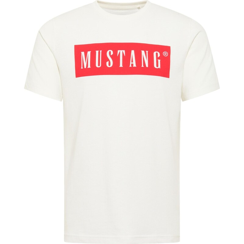 MUSTANG Tričko Austin světle béžová / červená