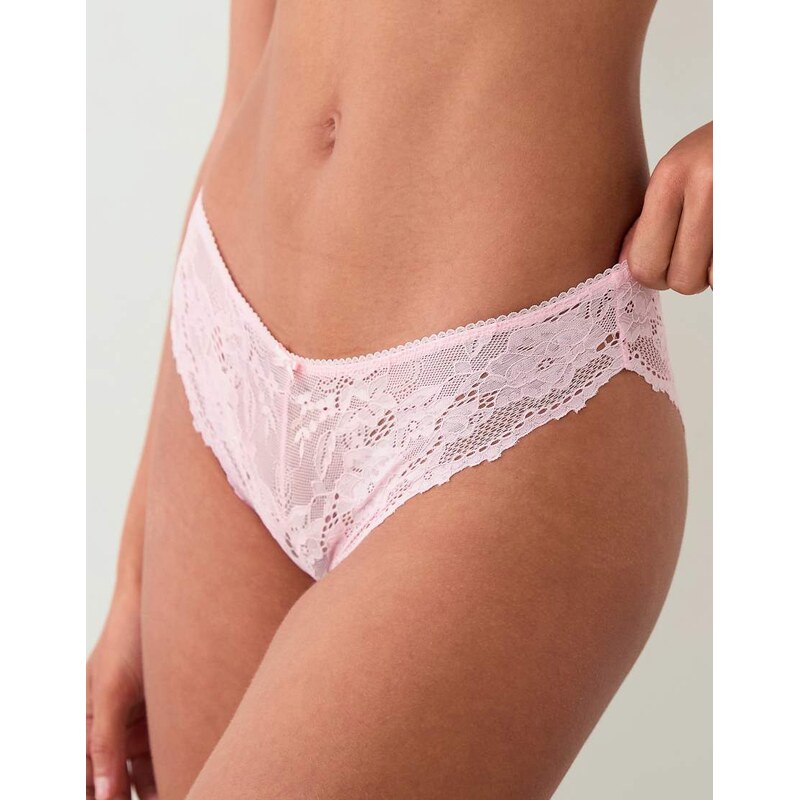 Cotton On everyday all over lace bikini brief ink pink 113616629