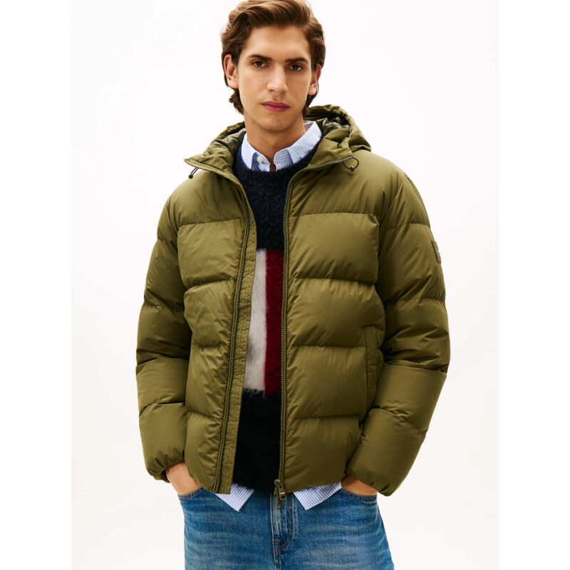 Tommy Hilfiger pánská khaki zelená bunda