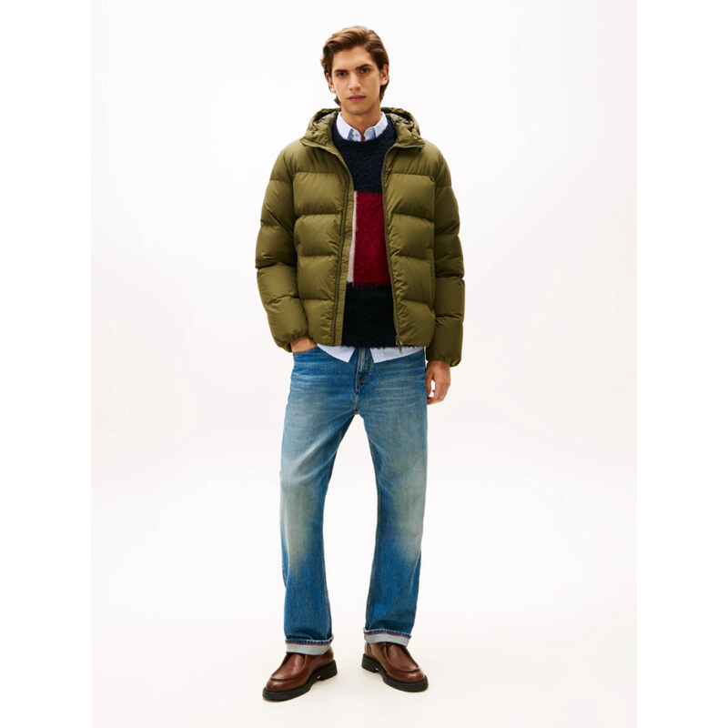 Tommy Hilfiger pánská khaki zelená bunda