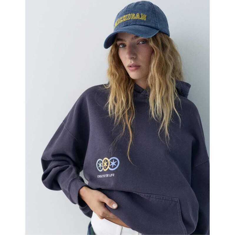 Pull&Bear Personal stylist hoodie in navy 113620085