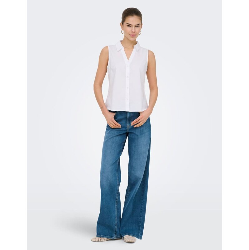 ONLY Wide-fit jeans in light medium blue denim