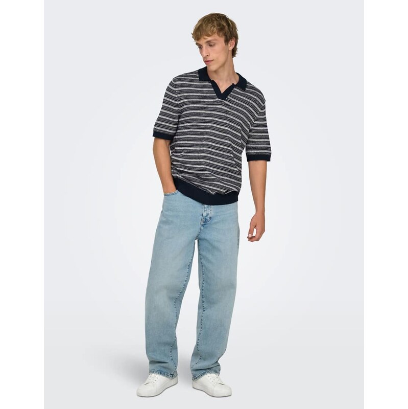 ONLY & SONS Loose-fit jeans in medium blue denim