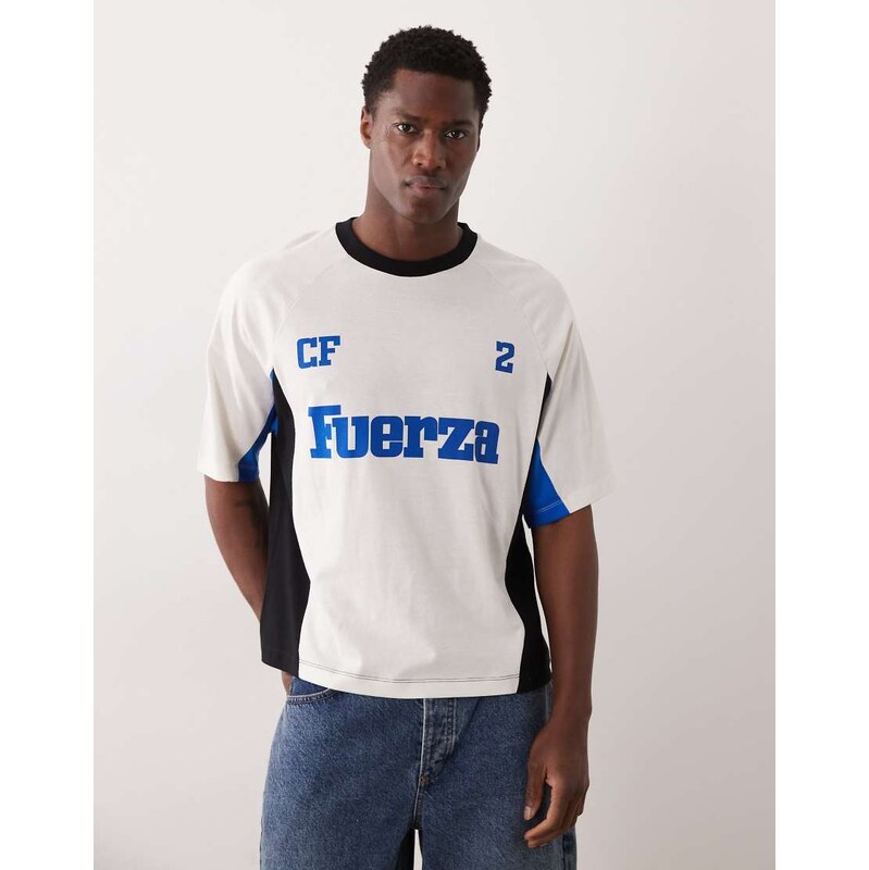 ASOS DESIGN boxy oversized t-shirt with cut and sew panelling