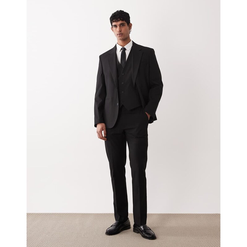 ASOS DESIGN slim suit trousers in black