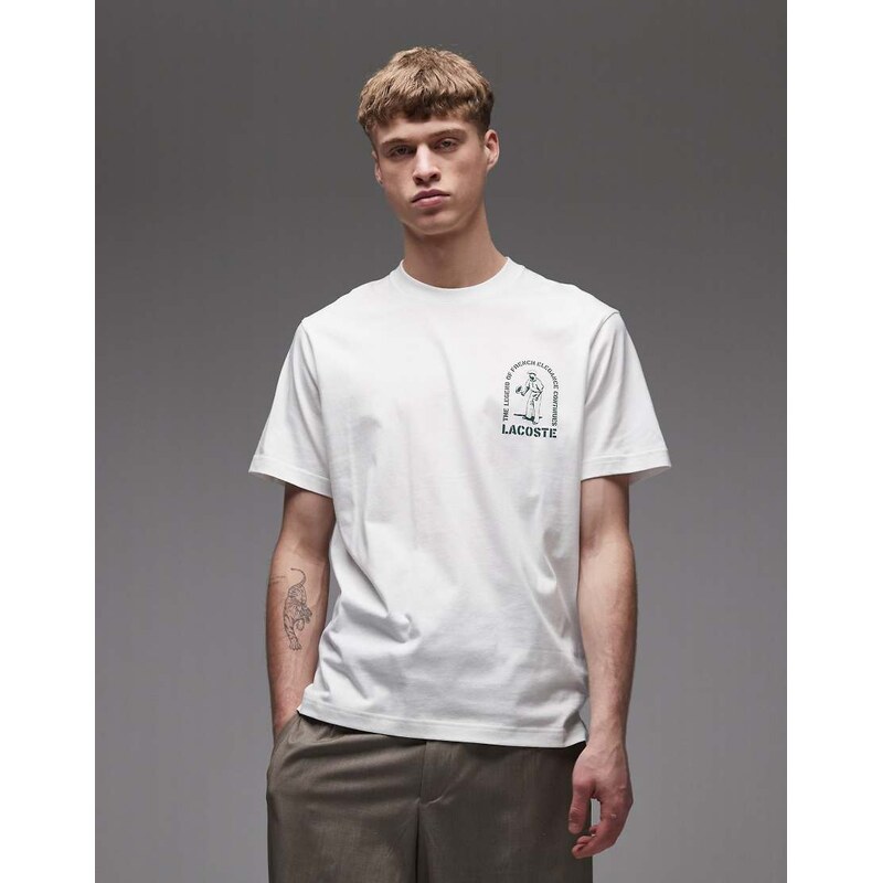 Lacoste small graphic logo t-shirt in white