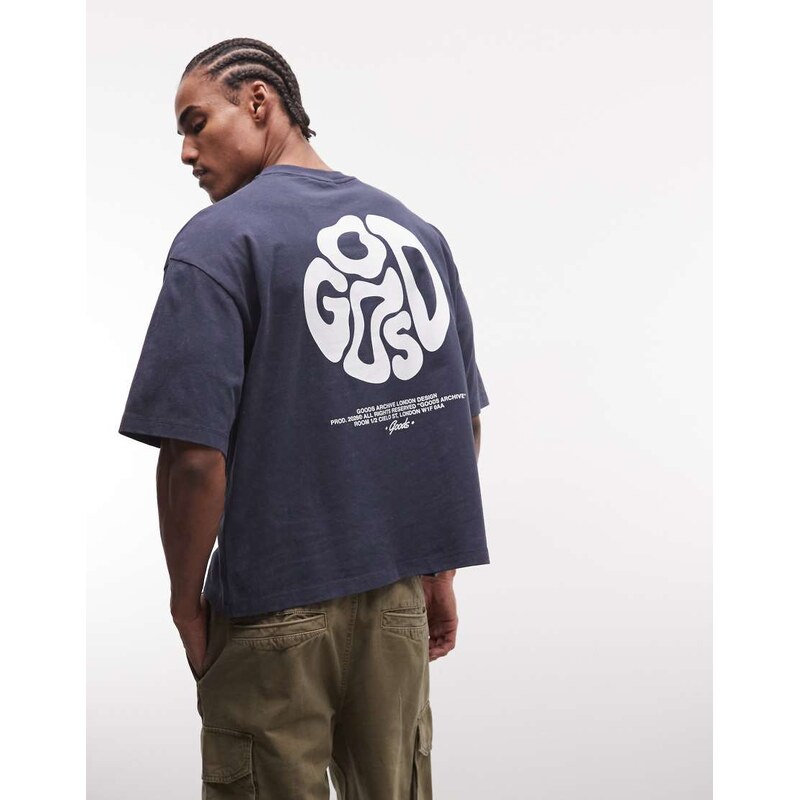 ASOS DESIGN heavyweight boxy oversized t-shirt with back graphic