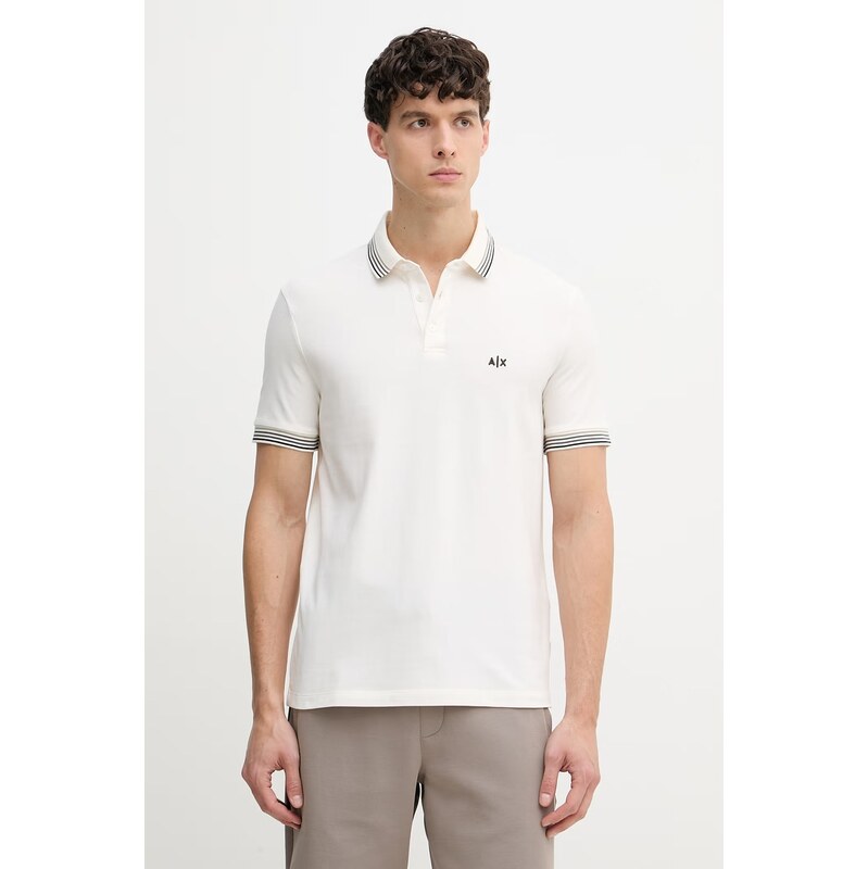 Armani Exchange polo pánské bavlněné