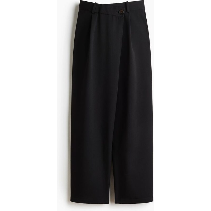 H&M - Elegantní zavinovací kalhoty - Černá