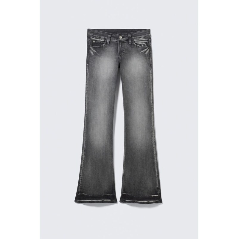 H&M - Booty Bei Low Rise Skinny Bootcut Džíny - šedá 113618460
