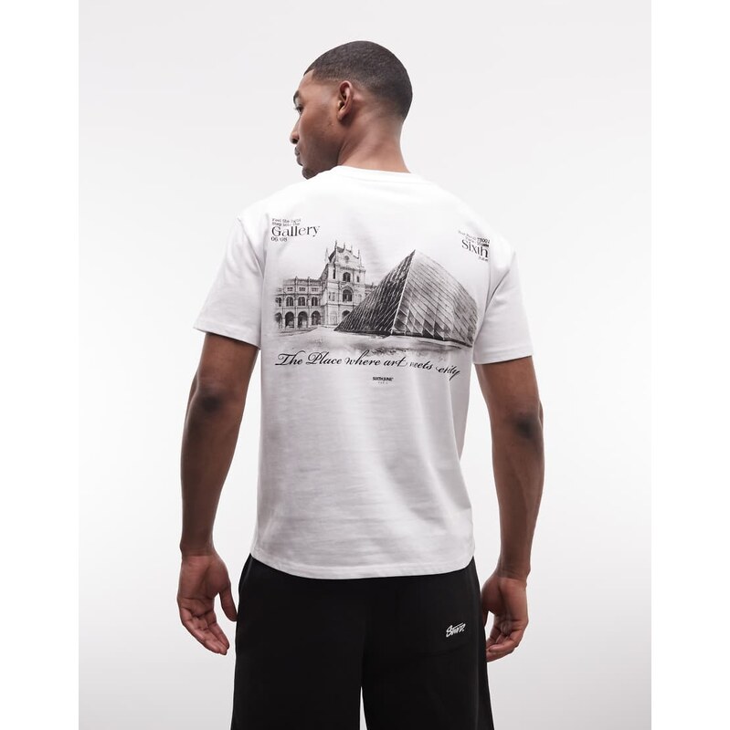 Sixth June Louvre printed t-shirt in white