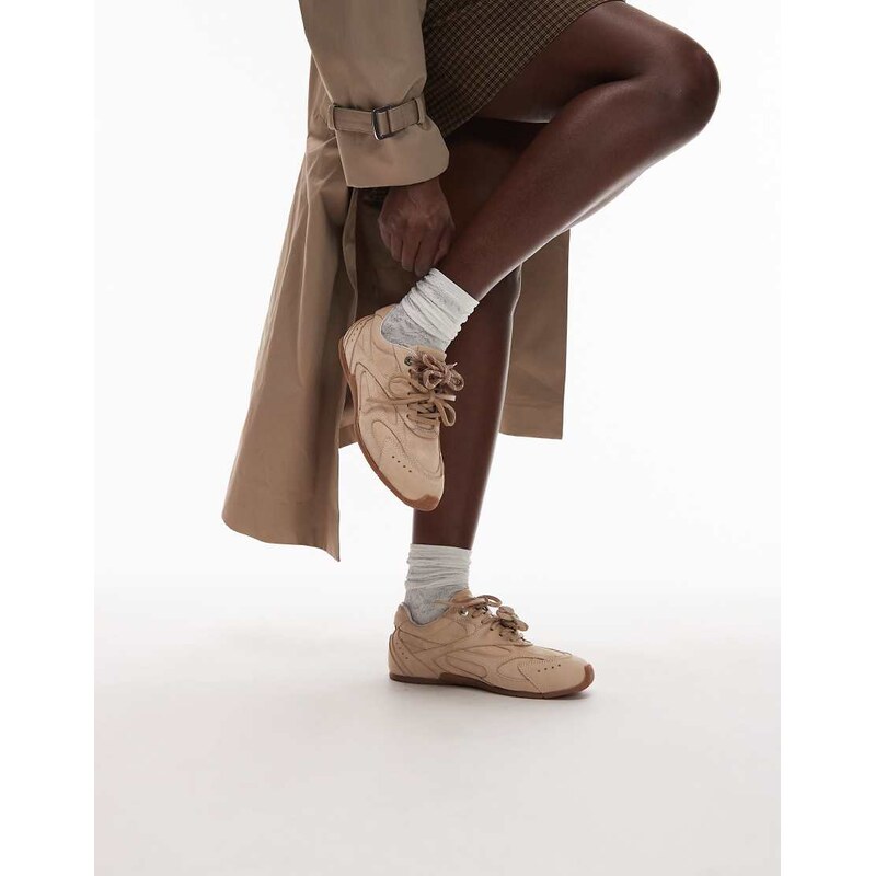 Bronx Myr-aa trainers in vanilla suede-White 113619975