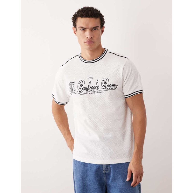 ASOS DESIGN heavyweight regular fit t-shirt with chest graphic