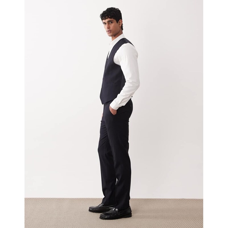 ASOS DESIGN slim suit trousers in navy