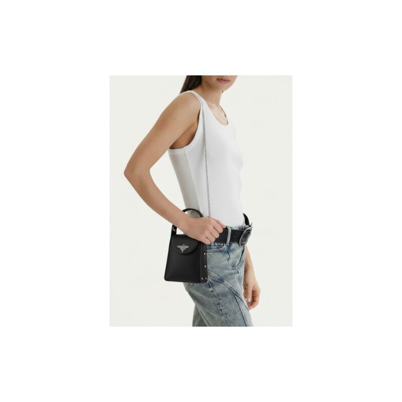 Made in China Minimalistická dámská kabelka crossbody / do ruky černá 108696694