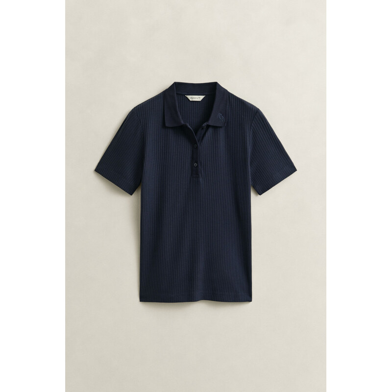 POLOKOŠILE GANT SLIM RIBBED SS POLO EVENING BLUE 112683533