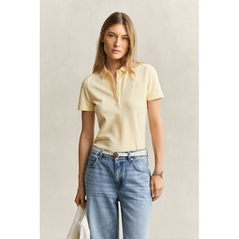 POLOKOŠILE GANT SLIM SHIELD SS PIQUE POLO VANILLA YELLOW 112683543