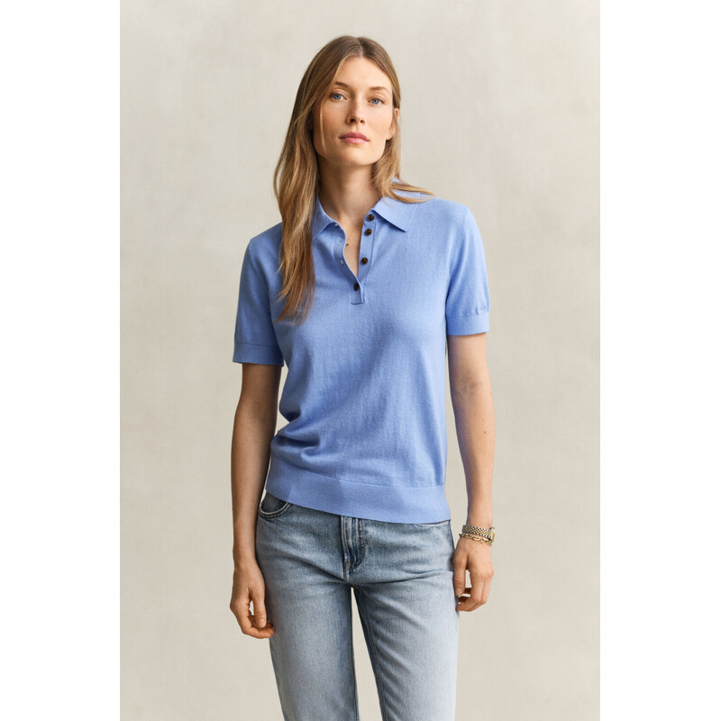SVETR GANT LIGHT KNIT SS RUGGER PALACE BLUE 112711231