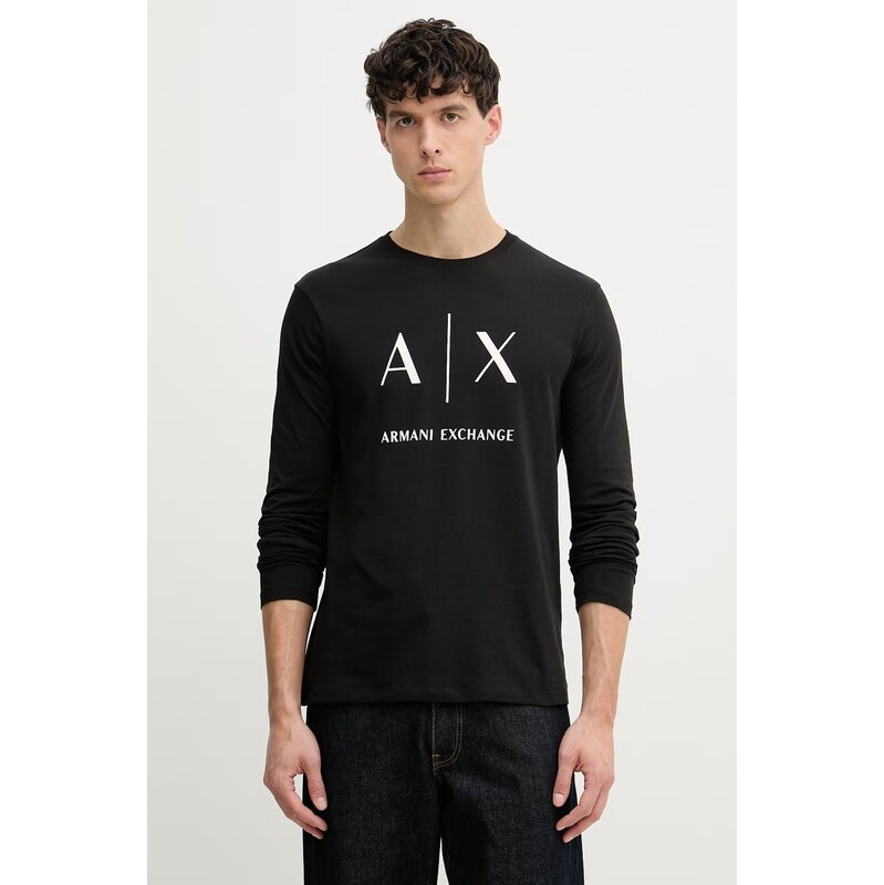 Armani Exchange tričko s dlouhým rukávem pánské bavlněné