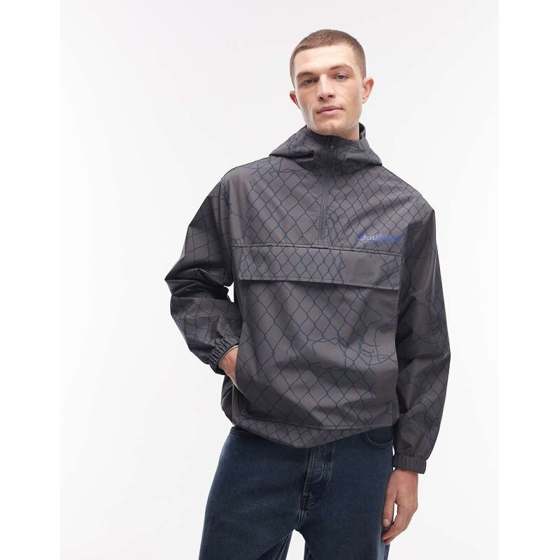 Double A By Wood Wood kimbo windbreaker in navy print