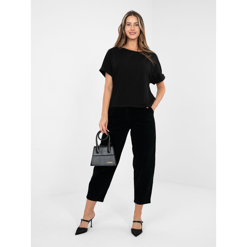 RUE PARIS Černá oversize halenka