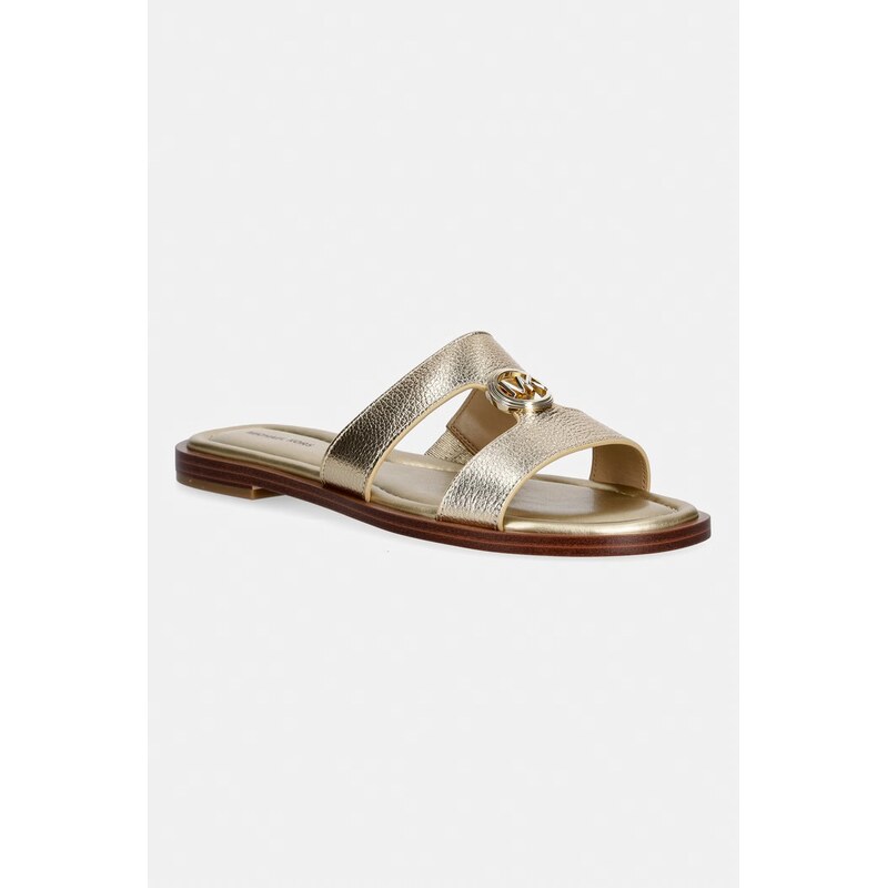 MICHAEL Michael Kors pantofle dámské kožené Erin Flat Sandal 113679168