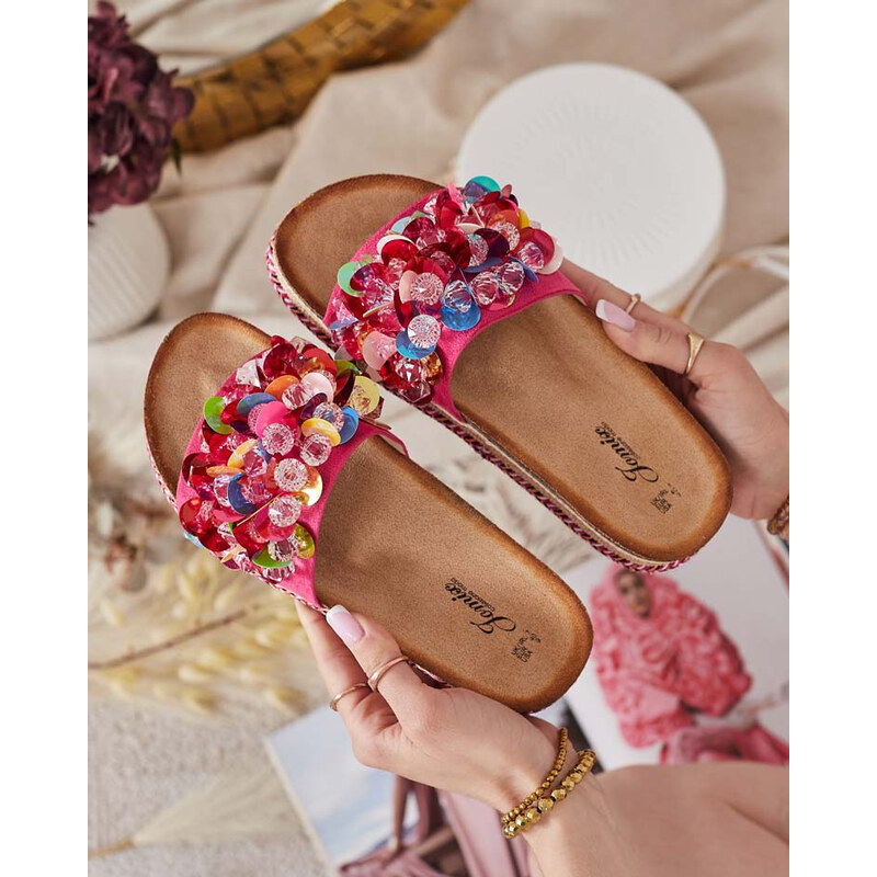 Resti Royalfashion dámské žabky s kamínky 113630957