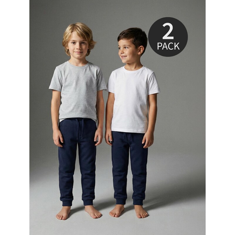 Sinsay - Kalhoty 2 pack - námořnická modrá