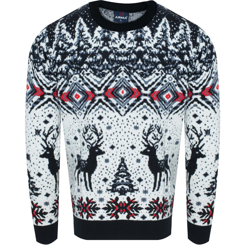 ARMA - Granátový svetr s vánočním motivem