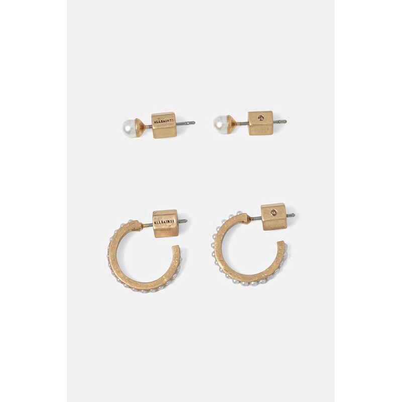 AllSaints bižuterní náušnice dámské kovové 2-pack 113613317