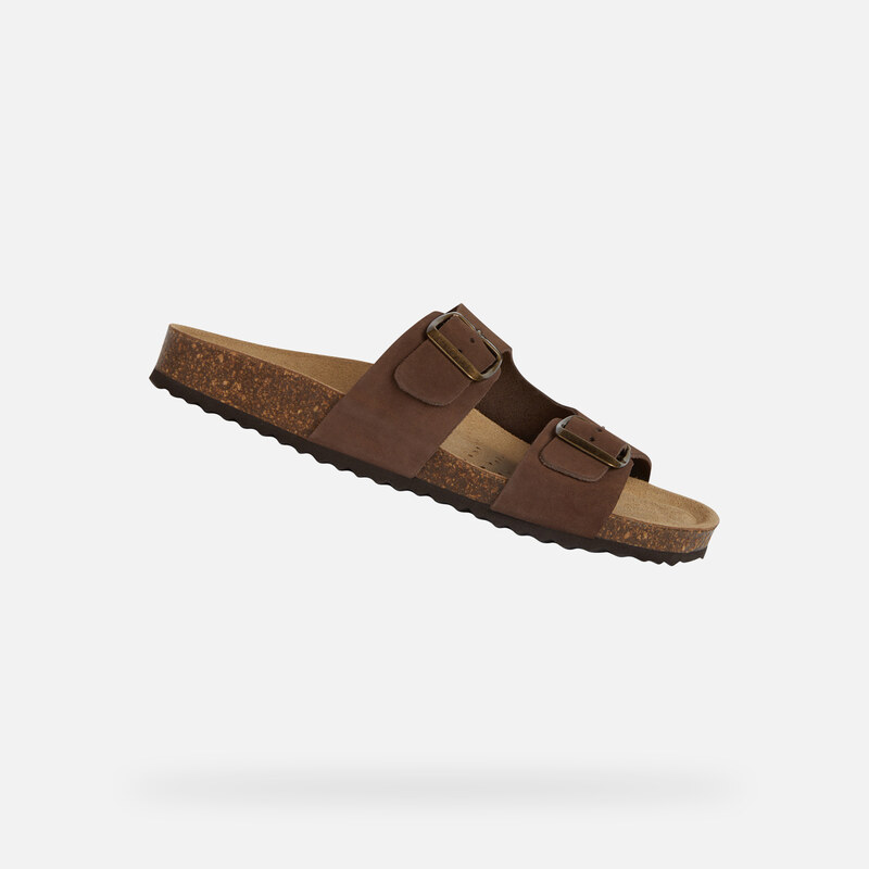 Tmavě hnědé dámské pantofle Geox Brionia 113631306