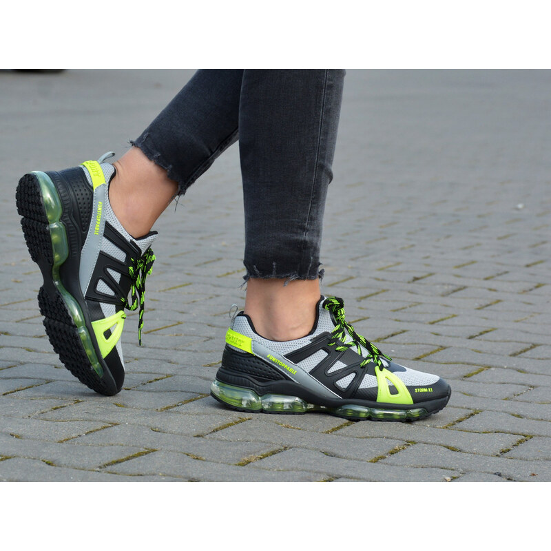 PLEIN SPORT - Dámské tenisky Grey/Lime 113632520