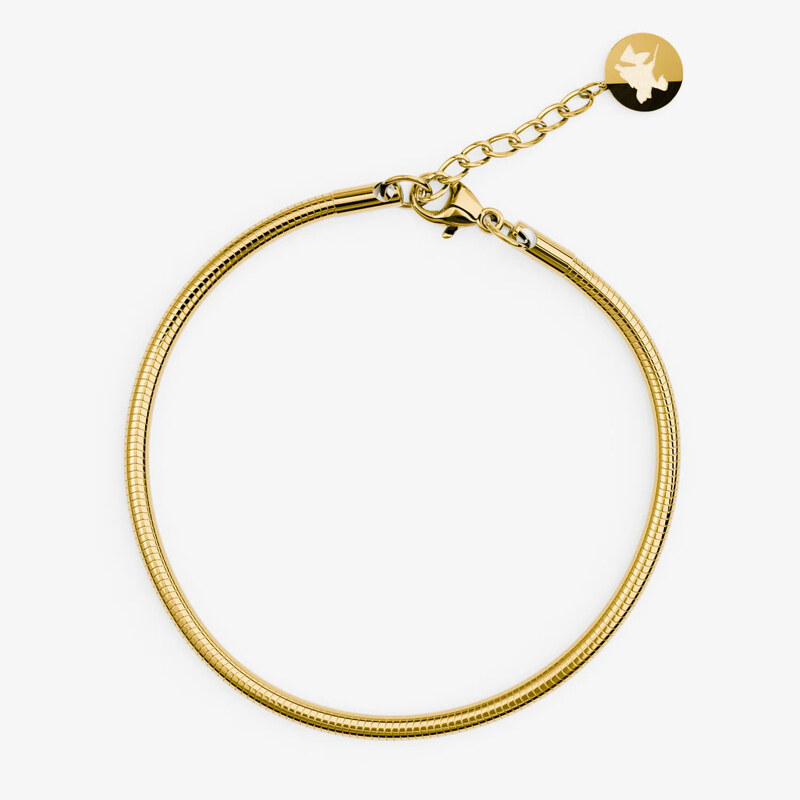 Náramek FURIOSA Round Snake Bracelet - 16+2 cm Gold Universal