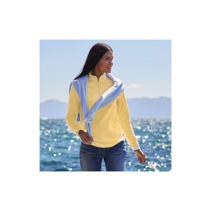 Anyweather Quarter Zip Fleece Top, Women, size: 1X, plus,