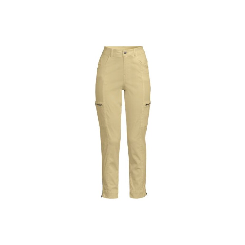 7/8 Slim Leg Cargo Chinos, Women, size: 10, petite, Yellow, Cotton 115200132