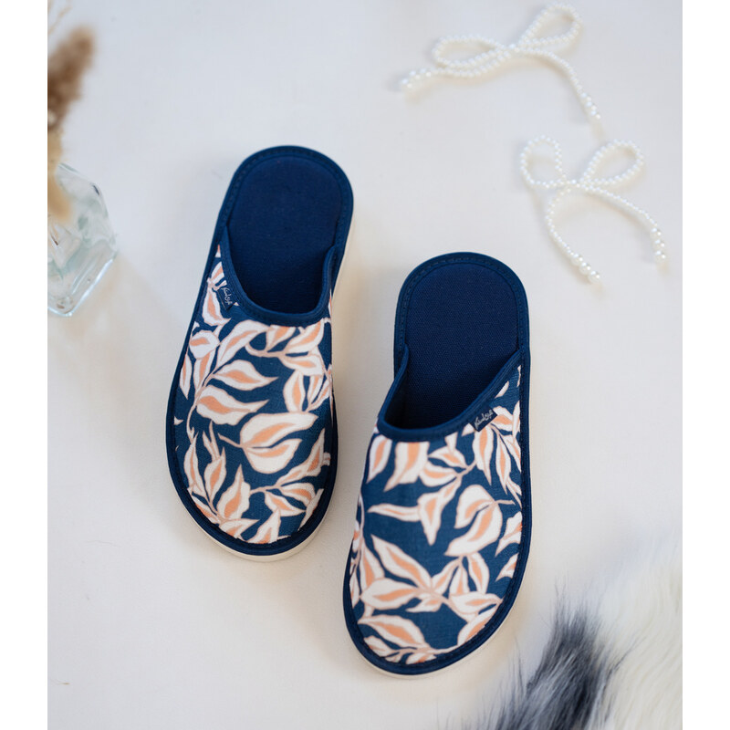 Dámské pantofle Natural Style NS-068b modré 113638076