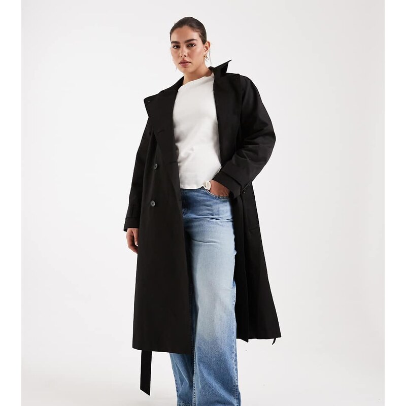 ASOS Curve ASOS DESIGN Curve longline water repellent trench coat in 113638490