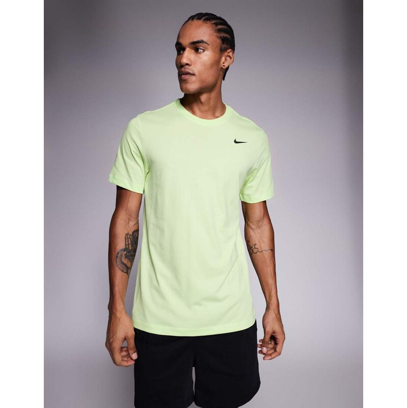 Nike Training Dri-FIT logo t-shirt in lime green