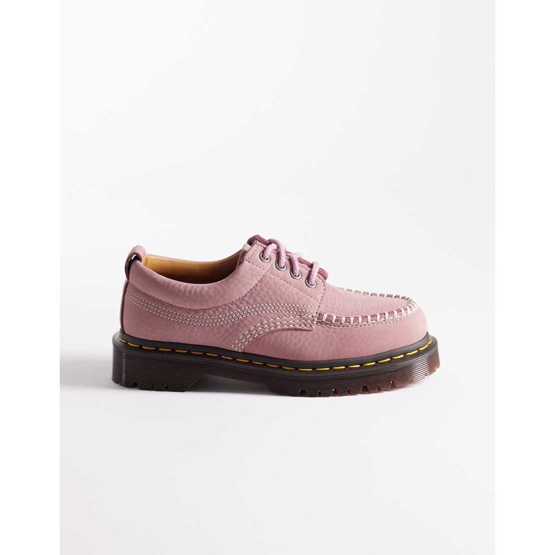 Dr Martens Lowell contrast stitch shoe in dusty rose nubuck-Pink 113638587