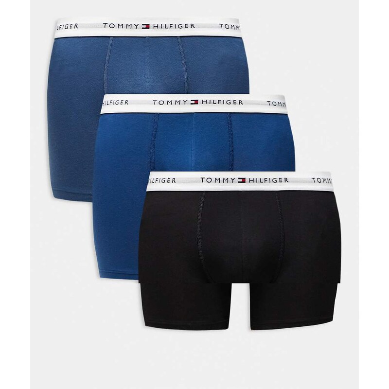 Tommy Hilfiger Signature Cotton 3 pack boxer briefs in black