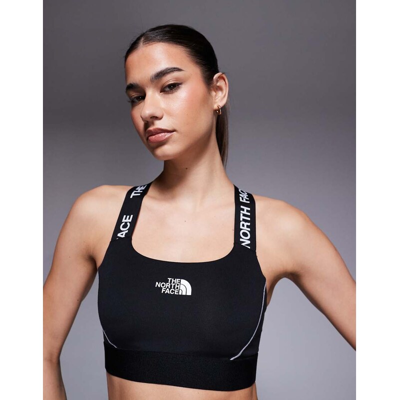 The North Face Cambrena training bra in black 113638628