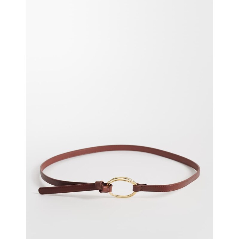 Mango super slim belt in brown 113638682