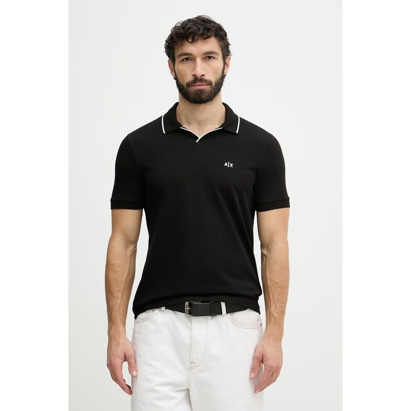 Armani Exchange polo pánské bavlněné