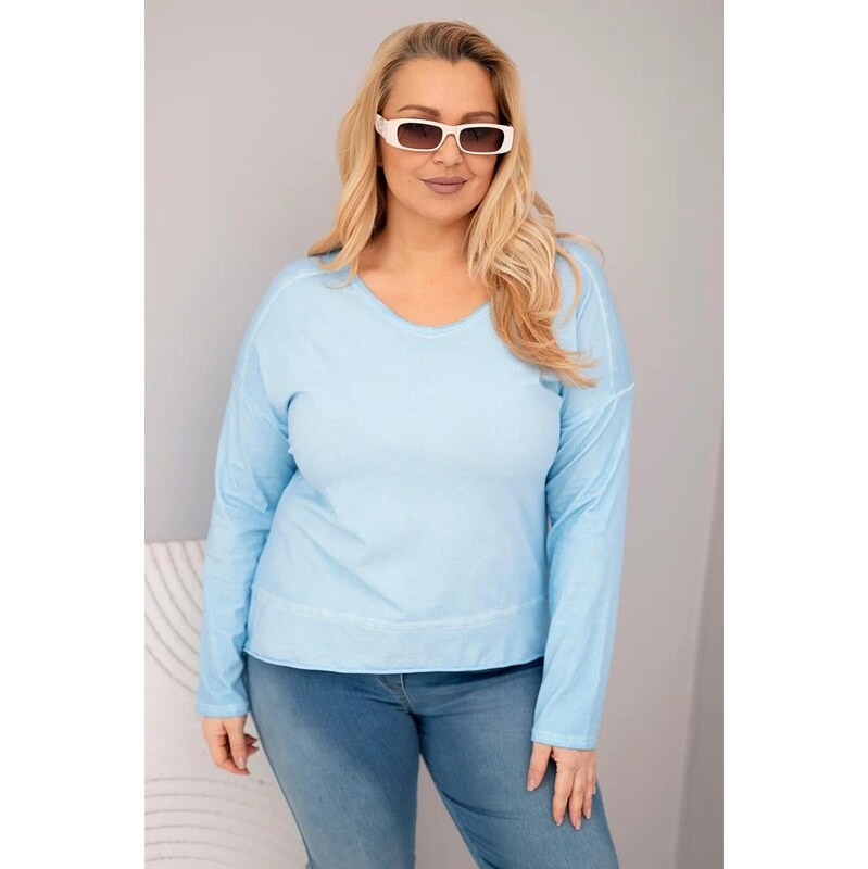 MladaModa Oversize halenka s prodlouženou zadní částí model