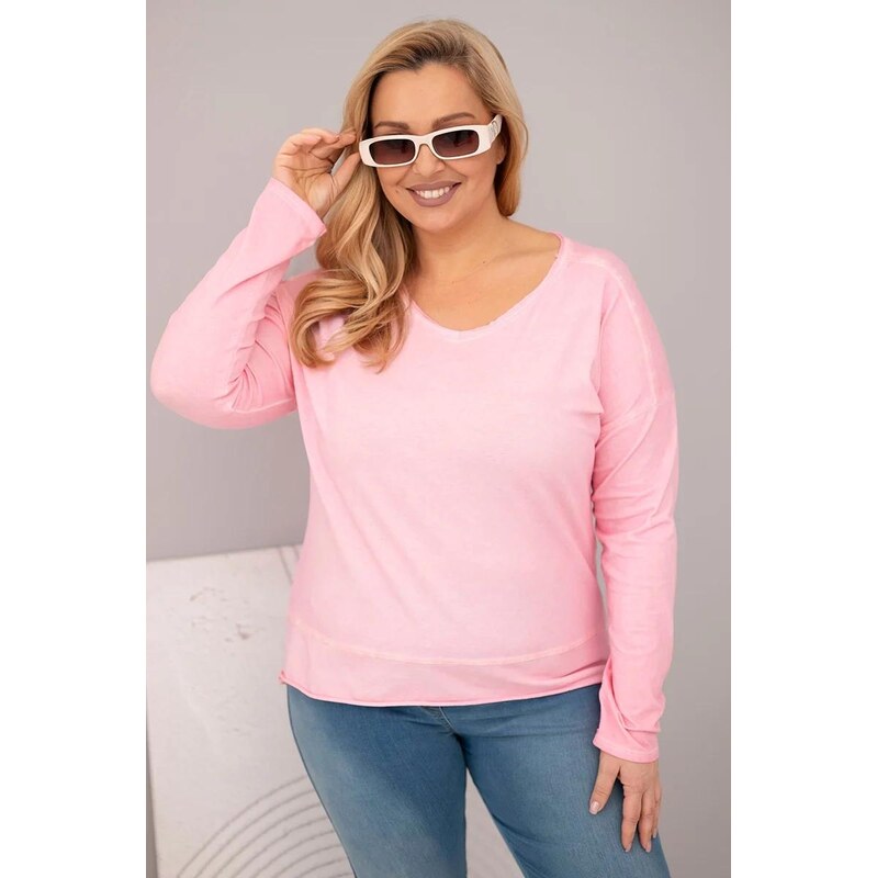 MladaModa Oversize halenka s prodlouženou zadní částí model