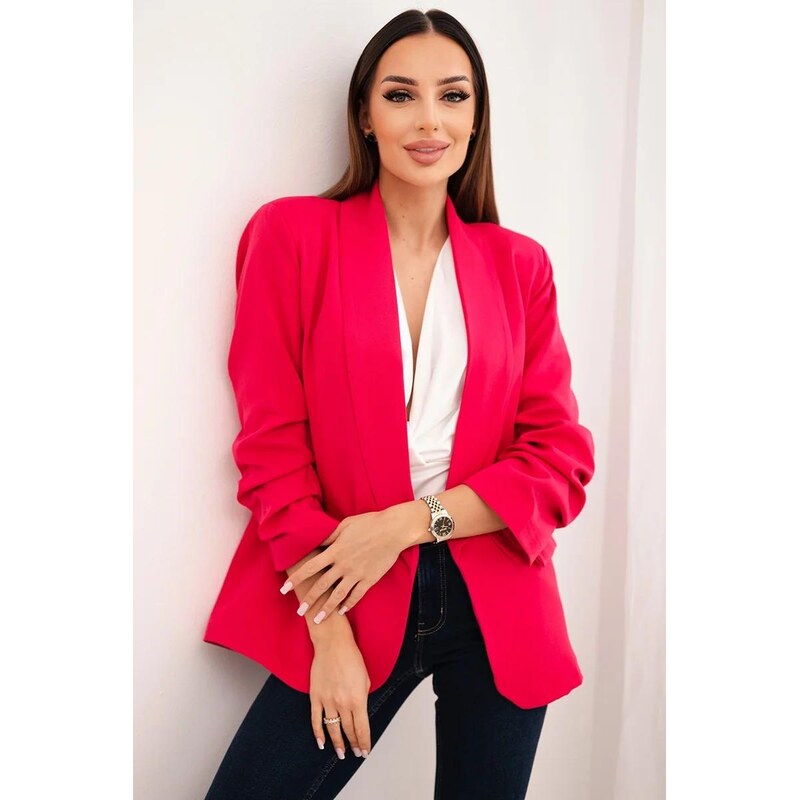 MladaModa Elegantní sako s nařasenými rukávy model 9709
