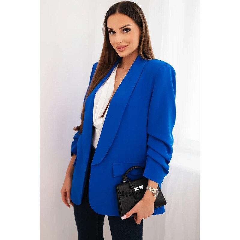 MladaModa Elegantní sako s nařasenými rukávy model 9709 barva 80674311